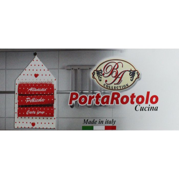 Porta Rotolo Cucina Varie Fantasie e Colori Alluminio Pellicola Carta Forno